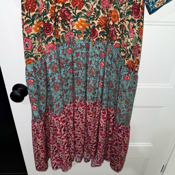 Natural Life Teal Floral Dress - Picture 3 of 6
